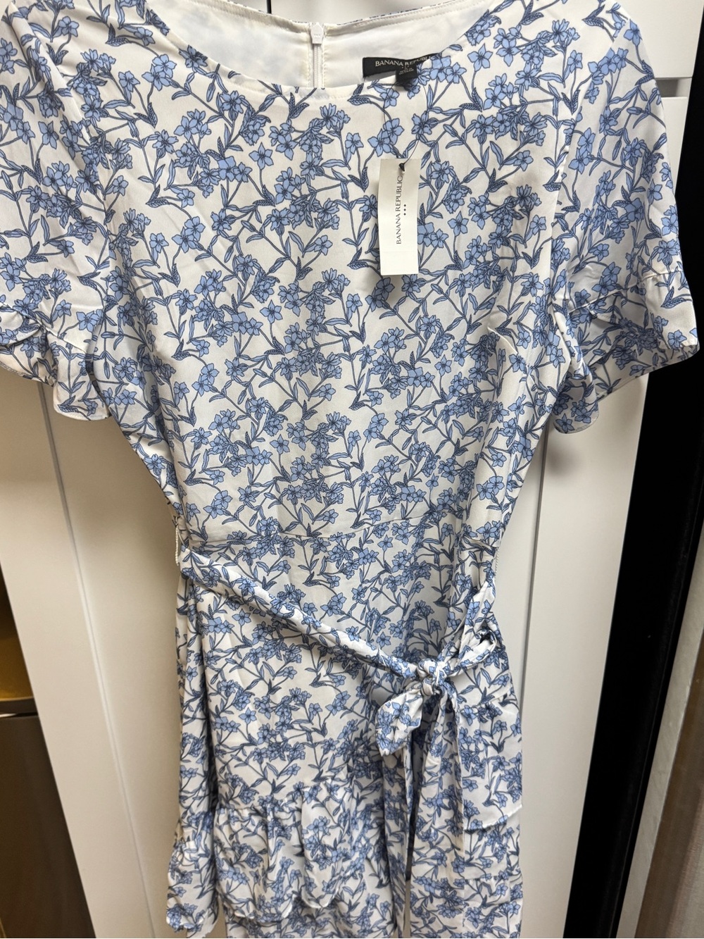 NWT Banana Republic blue and white dress